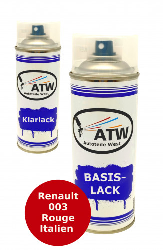 Autolack für Renault 003 Rouge Italien +400ml Klarlack Set